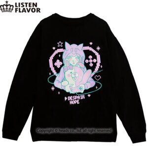 LISTEN FLAVOR Nanami & Monomi Dangan Rampa Let's Play Video Games Gyaru Sweater